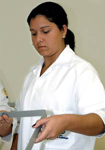 Juliana Costa pretende trabalhar com exames de mamografia (Foto: Vinicius Marinho)